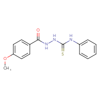 Chemical structure of 4-methoxy-N-[(phenylcarbamothioyl)amino]benzamide - CSSB00020600024