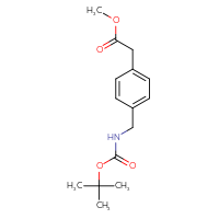 Chemical structure of methyl 2-[4-({[(tert-butoxy)carbonyl]amino}methyl)phenyl]acetate - CSSB00010218827