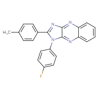 Chemical structure of 1-(4-fluorophenyl)-2-(4-methylphenyl)-1H-imidazo[4,5-b]quinoxaline - CSSB00027944015