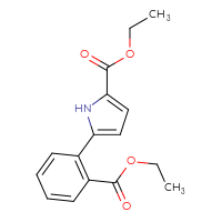 Chemical structure of ethyl 5-[2-(ethoxycarbonyl)phenyl]-1H-pyrrole-2-carboxylate - CSSB06581899694