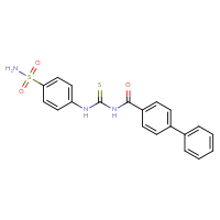 Chemical structure of 1-{[1,1'-biphenyl]-4-carbonyl}-3-(4-sulfamoylphenyl)thiourea - CSSB00020575770