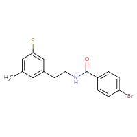 Chemical structure of 4-bromo-N-[2-(3-fluoro-5-methylphenyl)ethyl]benzamide - CSSB20582189883
