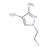 Chemical structure of 1-(2-fluoroethyl)-3-methyl-1H-pyrazol-4-amine - CSSB00010747932