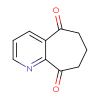 Chemical structure of 5H,6H,7H,8H,9H-cyclohepta[b]pyridine-5,9-dione - CSSB00009865363