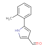 Chemical structure of 5-(2-methylphenyl)-1H-pyrrole-3-carbaldehyde - CSSB00009878602