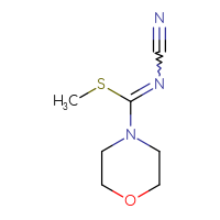 Chemical structure of cyano[(methylsulfanyl)(morpholin-4-yl)methylidene]amine - CSSB00000739984