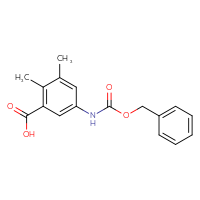 Chemical structure of 5-{[(benzyloxy)carbonyl]amino}-2,3-dimethylbenzoic acid - CSSB00011794171