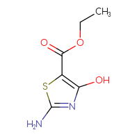 Chemical structure of ethyl 2-amino-4-hydroxy-1,3-thiazole-5-carboxylate - CSSB00000087813