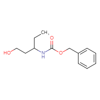 Chemical structure of benzyl N-(1-hydroxypentan-3-yl)carbamate - CSSB00012344007