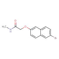 Chemical structure of 2-[(6-bromonaphthalen-2-yl)oxy]-N-methylacetamide - CSSB00000247462
