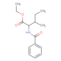 Chemical structure of ethyl 3-methyl-2-(phenylformamido)pentanoate - CSSB01402449545