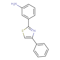 Chemical structure of 3-(4-phenyl-1,3-thiazol-2-yl)aniline - CSSB00000794517