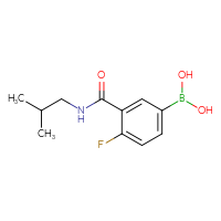 Chemical structure of {4-fluoro-3-[(2-methylpropyl)carbamoyl]phenyl}boronic acid - CSSB00021112626