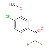 Chemical structure of 1-(4-chloro-3-methoxyphenyl)-2,2-difluoroethan-1-one - CSSB00013231901