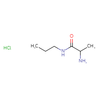 Chemical structure of 2-amino-N-propylpropanamide hydrochloride - CSSB00025744714