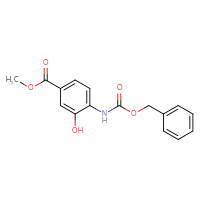 Chemical structure of methyl 4-{[(benzyloxy)carbonyl]amino}-3-hydroxybenzoate - CSSB03496563752