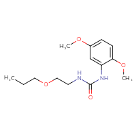 Chemical structure of 1-(2,5-dimethoxyphenyl)-3-(2-propoxyethyl)urea - CSSB15151975572
