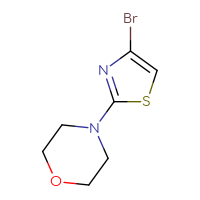 Chemical structure of 4-(4-bromo-1,3-thiazol-2-yl)morpholine - CSSB00000697515