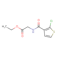Chemical structure of ethyl 2-[(2-chlorothiophen-3-yl)formamido]acetate - CSSB01992504037
