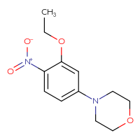 Chemical structure of 4-(3-ethoxy-4-nitrophenyl)morpholine - CSSB00008315325
