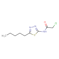 Chemical structure of 2-chloro-N-(5-pentyl-1,3,4-thiadiazol-2-yl)acetamide - CSSB00000010322