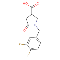 Chemical structure of 1-[(3,4-difluorophenyl)methyl]-5-oxopyrrolidine-3-carboxylic acid - CSSB00000816338