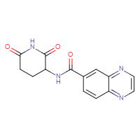 Chemical structure of N-(2,6-dioxopiperidin-3-yl)quinoxaline-6-carboxamide - CSSB00104099292