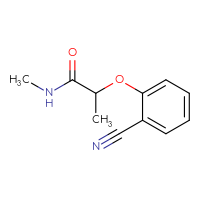 Chemical structure of 2-(2-cyanophenoxy)-N-methylpropanamide - CSSB00000204264