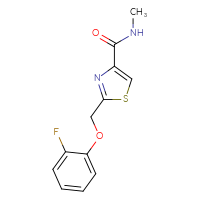 Chemical structure of 2-[(2-fluorophenoxy)methyl]-N-methyl-1,3-thiazole-4-carboxamide - CSSB09578368266