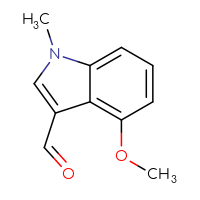 Chemical structure of 4-methoxy-1-methyl-1H-indole-3-carbaldehyde - CSSB00012186923