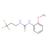Chemical structure of 1-(2-methoxyphenyl)-3-(3,3,3-trifluoropropyl)thiourea - CSSB02006693528