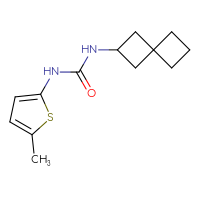 Chemical structure of 1-(5-methylthiophen-2-yl)-3-{spiro[3.3]heptan-2-yl}urea - CSSB01997845454