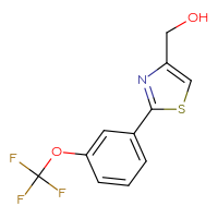 Chemical structure of {2-[3-(trifluoromethoxy)phenyl]-1,3-thiazol-4-yl}methanol - CSSB02175445878