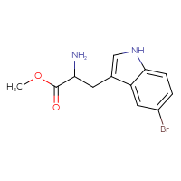 Chemical structure of methyl 2-amino-3-(5-bromo-1H-indol-3-yl)propanoate - CSSB00000765420