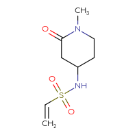 Chemical structure of N-(1-methyl-2-oxopiperidin-4-yl)ethene-1-sulfonamide - CSSB02129446266