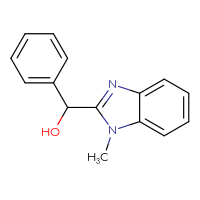 Chemical structure of (1-methyl-1H-1,3-benzodiazol-2-yl)(phenyl)methanol - CSSB00121604362
