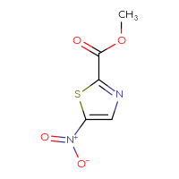 Chemical structure of methyl 5-nitro-1,3-thiazole-2-carboxylate - CSSB03439474604
