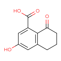Chemical structure of 3-hydroxy-8-oxo-5,6,7,8-tetrahydronaphthalene-1-carboxylic acid - CSSB00020911231