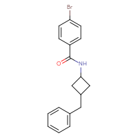 Chemical structure of N-(3-benzylcyclobutyl)-4-bromobenzamide - CSSB01847519890