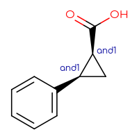 Chemical structure of rac-(1R,2S)-2-phenylcyclopropane-1-carboxylic acid - CSSB20620686818