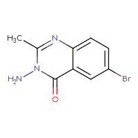 Chemical structure of 3-amino-6-bromo-2-methyl-3,4-dihydroquinazolin-4-one - CSSB00000721722