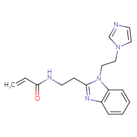 Chemical structure of N-(2-{1-[2-(1H-imidazol-1-yl)ethyl]-1H-1,3-benzodiazol-2-yl}ethyl)prop-2-enamide - CSSB21332077549