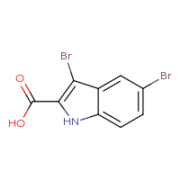 Chemical structure of 3,5-dibromo-1H-indole-2-carboxylic acid - CSSB00010199702