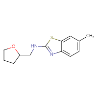 Chemical structure of 6-methyl-N-[(oxolan-2-yl)methyl]-1,3-benzothiazol-2-amine - CSSB00000488730