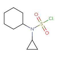 Chemical structure of N-cyclohexyl-N-cyclopropylsulfamoyl chloride - CSSB06256226205