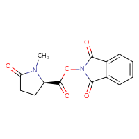 Chemical structure of 1,3-dioxo-2,3-dihydro-1H-isoindol-2-yl (2R)-1-methyl-5-oxopyrrolidine-2-carboxylate - CSSB00116217031