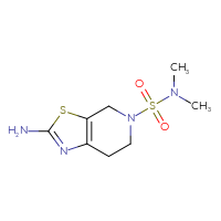 Chemical structure of 2-amino-N,N-dimethyl-4H,5H,6H,7H-[1,3]thiazolo[5,4-c]pyridine-5-sulfonamide - CSSB00010221813