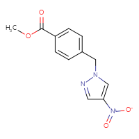 Chemical structure of methyl 4-[(4-nitro-1H-pyrazol-1-yl)methyl]benzoate - CSSB00000637344