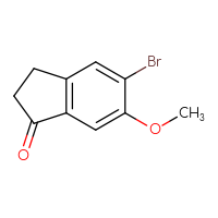 Chemical structure of 5-bromo-6-methoxy-2,3-dihydro-1H-inden-1-one - CSSB00010233615