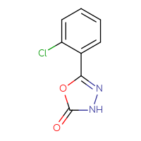 Chemical structure of 5-(2-chlorophenyl)-2,3-dihydro-1,3,4-oxadiazol-2-one - CSSB00000187446
